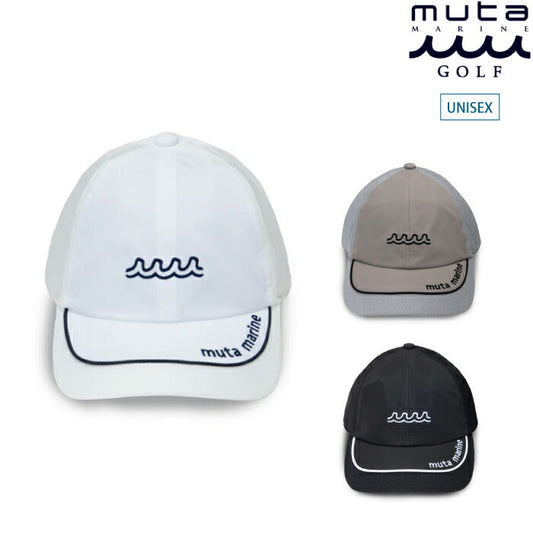 muta MARINE GOLF ムータマリンゴルフ ゴルフウェア メンズ レディース スイッチング メッシュキャップ 帽子 軽量 汗止め部分吸水速乾生地採用 サイズ調整可 mmst-622230
