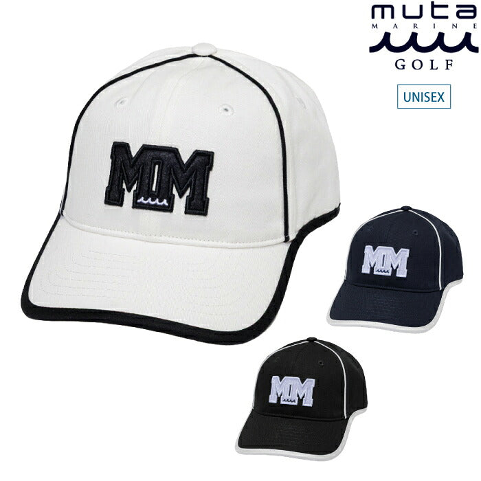 muta MARINE GOLF ムータマリンゴルフ メンズ レディース パイピング キャップ 帽子 汗止め部分吸水速乾生地 サイズ調整可能 シーズレス mmst-622261