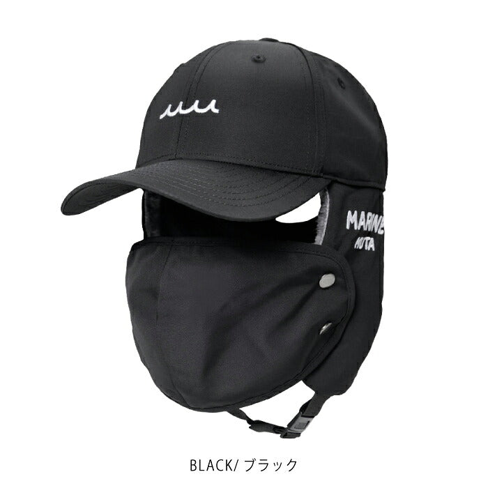muta MARINE GOLF ムータマリンゴルフ メンズ レディース 3WAY イヤーマフキャップ 帽子 汗止め部分吸水速乾生地 イヤーマフ、マスク部分は着脱可能 サイズ調整可能 mmst-622263