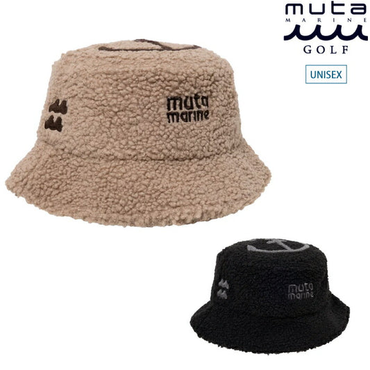 muta MARINE GOLF ムータマリンゴルフ ゴルフウェア メンズ レディース プードルボア バケットハット 吸水速乾 サイズ調整可 MMST-624049