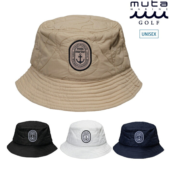 muta MARINE GOLF ムータマリンゴルフ ゴルフウェア メンズ レディース フローラルキルト バケットハット 帽子 立体感のあるデザイン 軽やかな質感 汗止め部分吸水速乾生地採用 ドローコード付き mmst-624064