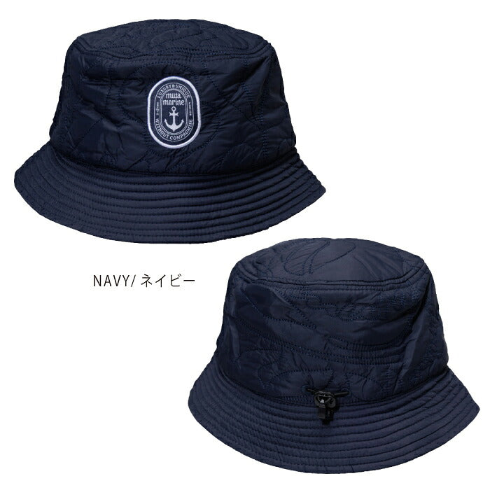 muta MARINE GOLF ムータマリンゴルフ ゴルフウェア メンズ レディース フローラルキルト バケットハット 帽子 立体感のあるデザイン 軽やかな質感 汗止め部分吸水速乾生地採用 ドローコード付き mmst-624064
