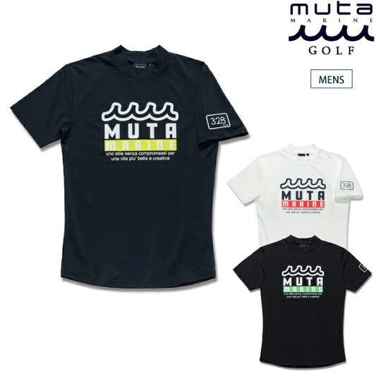 muta MARINE GOLF ムータマリンゴルフ ゴルフウェア メンズ ラッシュTシャツ BIGロゴ 水陸両用半袖シャツ マリンアイテム 紫外線95%以上カット 速乾性 mmtk-439011