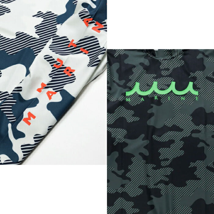 muta MARINE GOLF ムータマリンゴルフ メンズ ラッシュロングスリーブTシャツ ダイアゴナルカモ 水陸両用 紫外線95%以上カット 速乾性 ストレッチ素材 セットアップ対応 mmtk-440010