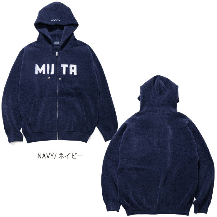 muta MARINE GOLF ムータマリンゴルフ ゴルフウェア メンズ レディース UNISEX モールスムースニット ジップパーカー ベロアのような質感 毛玉になりにくい デイリーに活躍するアイテム mmtk-446884