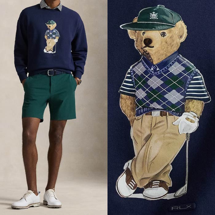 RLX RALPH LAUREN アール エル エックス ラルフローレン ゴルフウェア メンズ リラックス フィット Polo ベア スウェットシャツ 長袖 快適な着心地 mnxgk20390