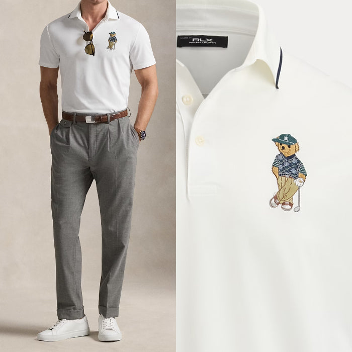 RLX RALPH LAUREN アール エル エックス ラルフローレン ゴルフウェア メンズ テーラード フィット Polo ベア ポロシャツ 半袖 洗濯機洗い可 mnxgk820889