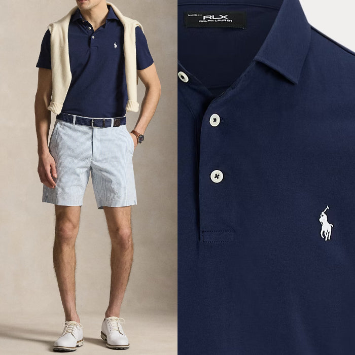 RLX RALPH LAUREN アール エル エックス ラルフローレン ゴルフウェア メンズ テーラード フィット パフォーマンス ポロシャツ 半袖 洗濯機洗い可 mnxgk820906