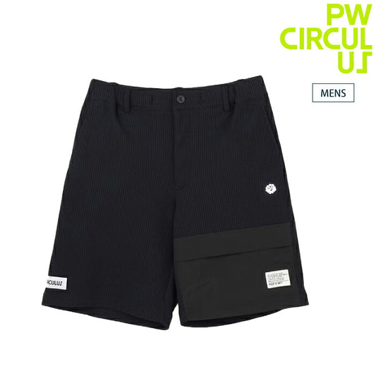 PW CIRCULUS ピーダブリュサーキュラス ゴルフウェア メンズ MEN ワッフルショーツ ショートパンツ ストレッチ UVカット シンプルで使いやすいデザイン phpnlm0405