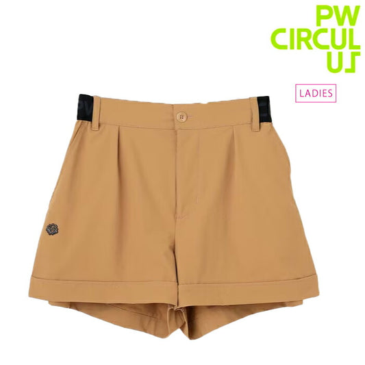 PW CIRCULUS ピーダブリュサーキュラス ゴルフウェア レディース ショートパンツ サファリショーツ フロントタック ドライタッチ 伸縮性 PHPQGM0608