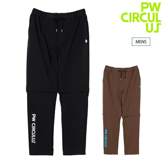 PW CIRCULUS ピーダブリュサーキュラス ゴルフウェア メンズ 2WAY デタッチャブルパンツ ストレッチ素材 軽量 膝下取り外し可能 pppngw0321
