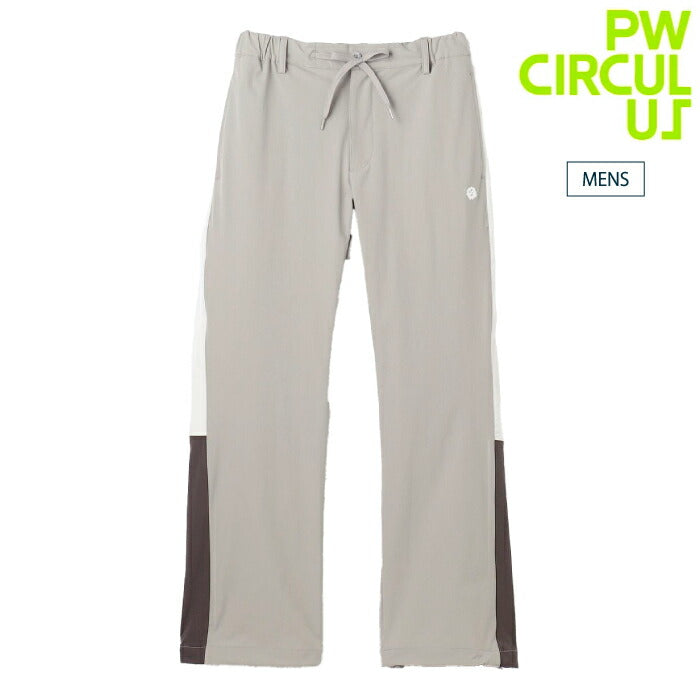 PW CIRCULUS ピーダブリュサーキュラス ゴルフウェア メンズ サイドラインストレートワイドパンツ ストレッチ 普段使い pppngw0411