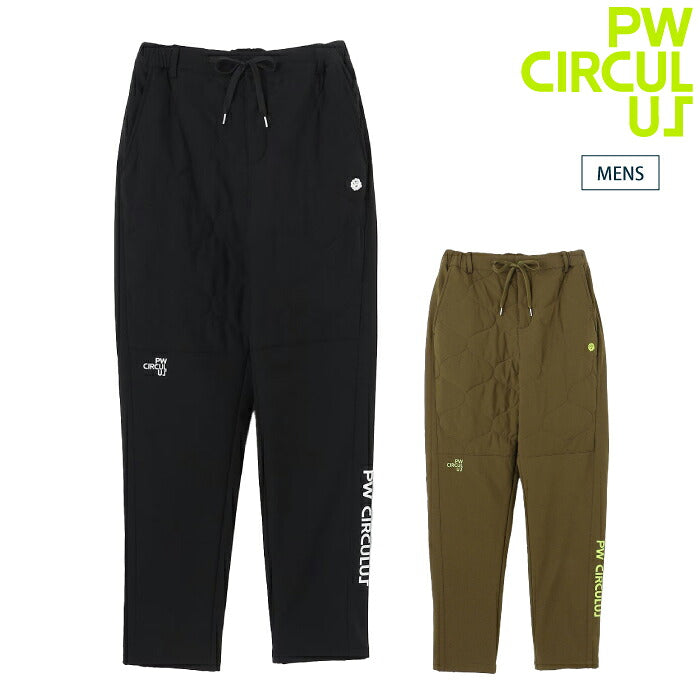 PW CIRCULUS ピーダブリュサーキュラス ゴルフウェア メンズ MEN キルティング中綿パンツ 防寒テーパードロングパンツ 撥水加工 ストレッチ pppngw0521