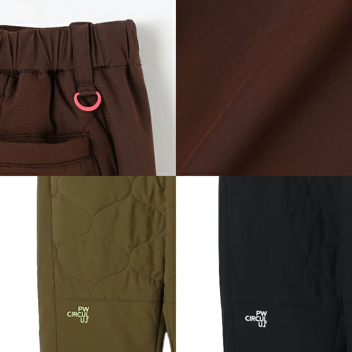 PW CIRCULUS ピーダブリュサーキュラス ゴルフウェア メンズ MEN キルティング中綿パンツ 防寒テーパードロングパンツ 撥水加工 ストレッチ pppngw0521