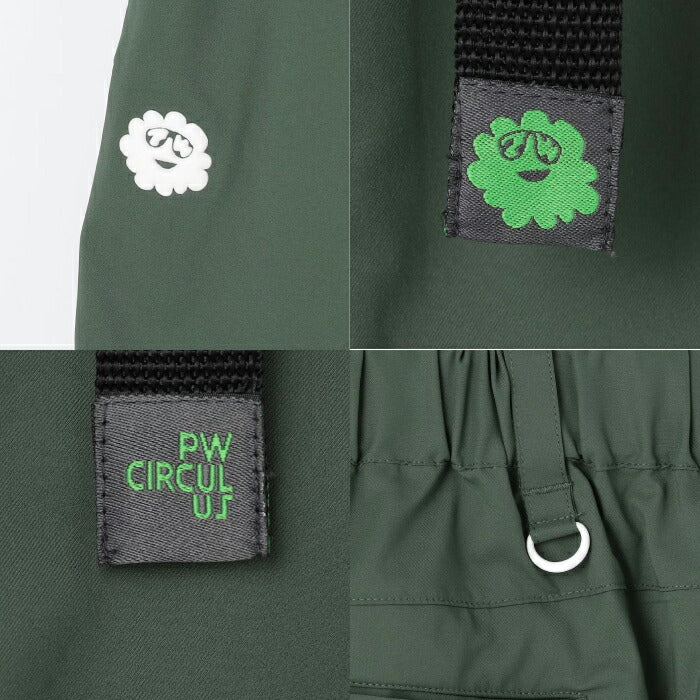 PW CIRCULUS ピーダブリュサーキュラス ゴルフウェア メンズ MEN ワイドカーゴパンツ ロングパンツ ベルト付き 接触冷感 UVカット 撥水 防透け ストレッチ pppnlm0321