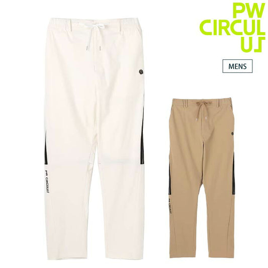PW CIRCULUS ピーダブリュサーキュラス ゴルフウェア メンズ MEN サイドベンチレーションテーパードパンツ ロングパンツ ベンチレーション付き 通気性 接触冷感付 UVカット 撥水 ストレッチ pppnlm0401