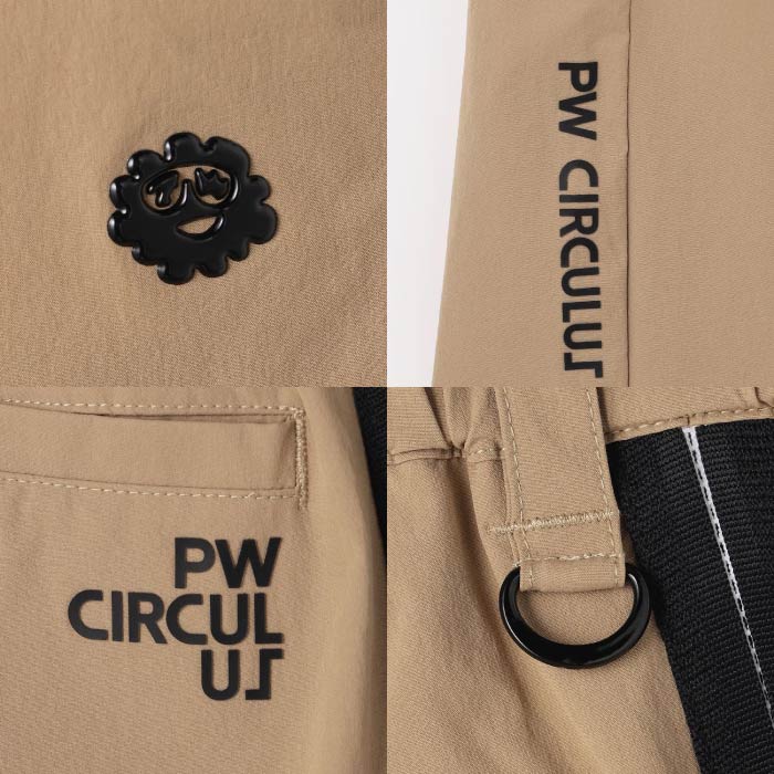 PW CIRCULUS ピーダブリュサーキュラス ゴルフウェア メンズ MEN サイドベンチレーションテーパードパンツ ロングパンツ ベンチレーション付き 通気性 接触冷感付 UVカット 撥水 ストレッチ pppnlm0401