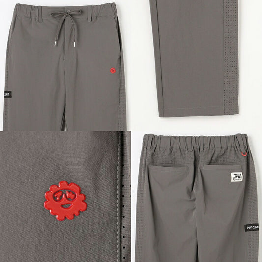 PW CIRCULUS ピーダブリュサーキュラス ゴルフウェア メンズ MEN サイドパンチング テーパードパンツ UVカット 軽量 ストレッチ パンチング加工 ウエストゴム pppnlm0501