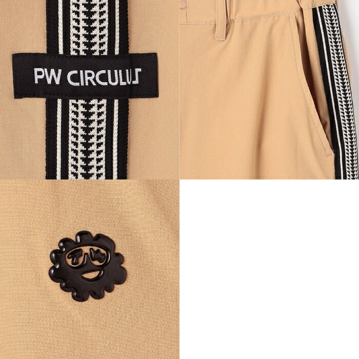 PW CIRCULUS ピーダブリュサーキュラス ゴルフウェア メンズ MEN セミワイドサイドラインパンツ 裾ドロスト付 ウエストコード2WAY仕様 pppnlw0311