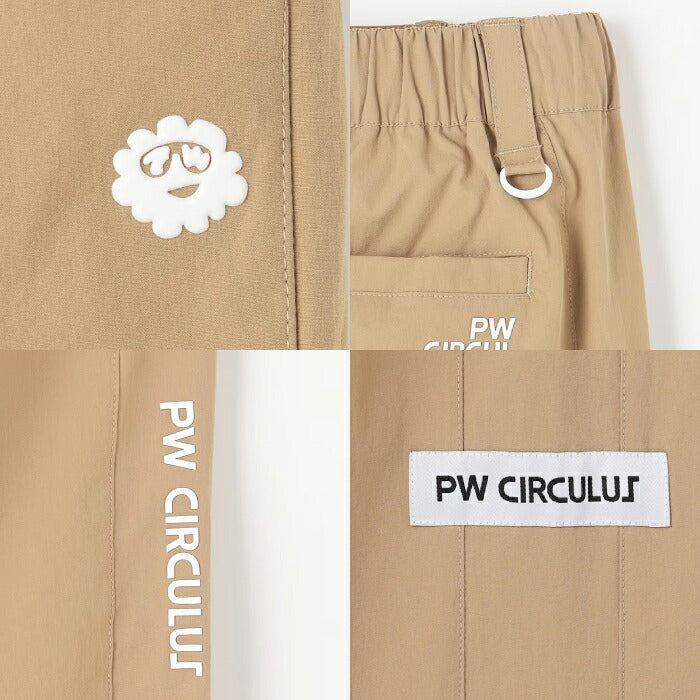 PW CIRCULUS ピーダブリュサーキュラス ゴルフウェア レディース WOMEN ストレートパンツ ベーシックデザイン すっきりとしたシルエット ウエストコード2WAY仕様 接触冷感付 UVカット 撥水 ストレッチ pppqlm0404