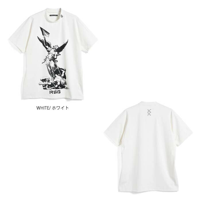 Russeluno ラッセルノ ゴルフウェア メンズ SS MOCKNECK (ANGEL) 半袖 モックネック Tシャツ 吸汗速乾 RG-2430601