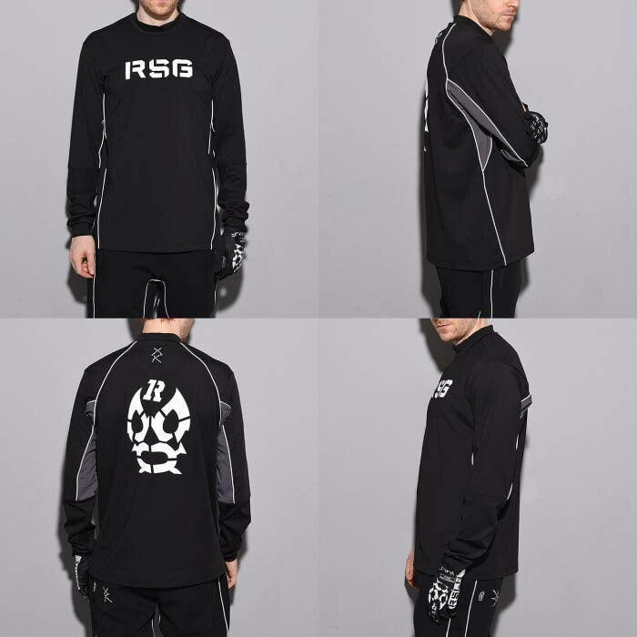 Russeluno ラッセルノ ゴルフウェア メンズ LS MOCKNECK (PIPING) 長袖 モックネック 吸汗速乾 RG-2430605