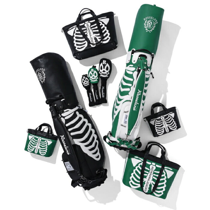 Russeluno ラッセルノ ゴルフ メンズ レディース SKELETON CART BAG スケルトンカートバッグ 内側ポケット ショルダーベルト付き シリーズ商品あり rs-0002853