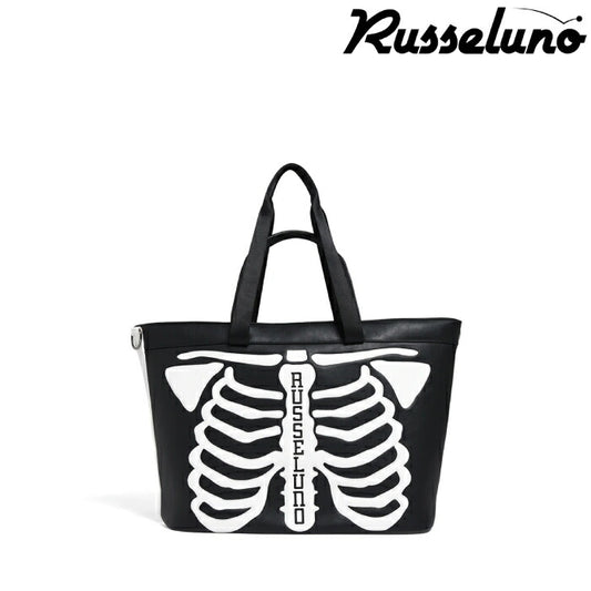 Russeluno ラッセルノ ゴルフ メンズ レディース SKELETON BIG TOTE スケルトンビックトート カートバッグ 長さの違う持ち手二つあり ショルダーベルト付き 3WAYの持ち方 シリーズ商品あり rs-0002854
