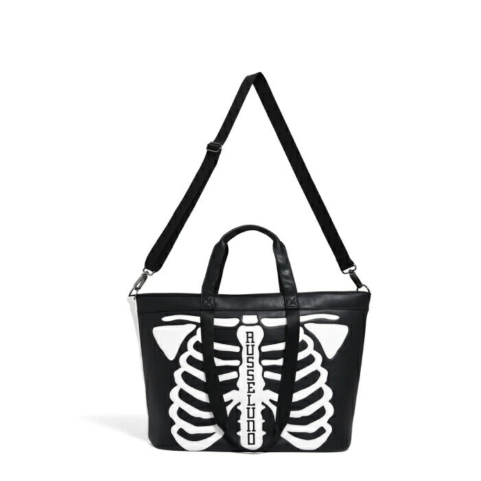 Russeluno ラッセルノ ゴルフ メンズ レディース SKELETON BIG TOTE スケルトンビックトート カートバッグ 長さの違う持ち手二つあり ショルダーベルト付き 3WAYの持ち方 シリーズ商品あり rs-0002854