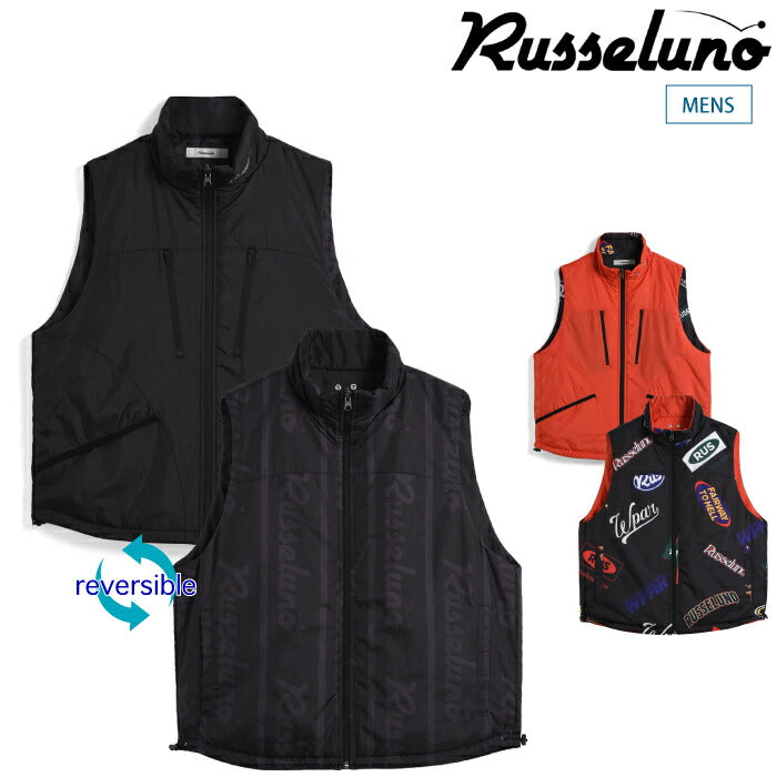 Russeluno ラッセルノ ゴルフウェア メンズ ウォームベスト REVERSIBLE PADDED VEST リバーシブル仕様 RS-2530201