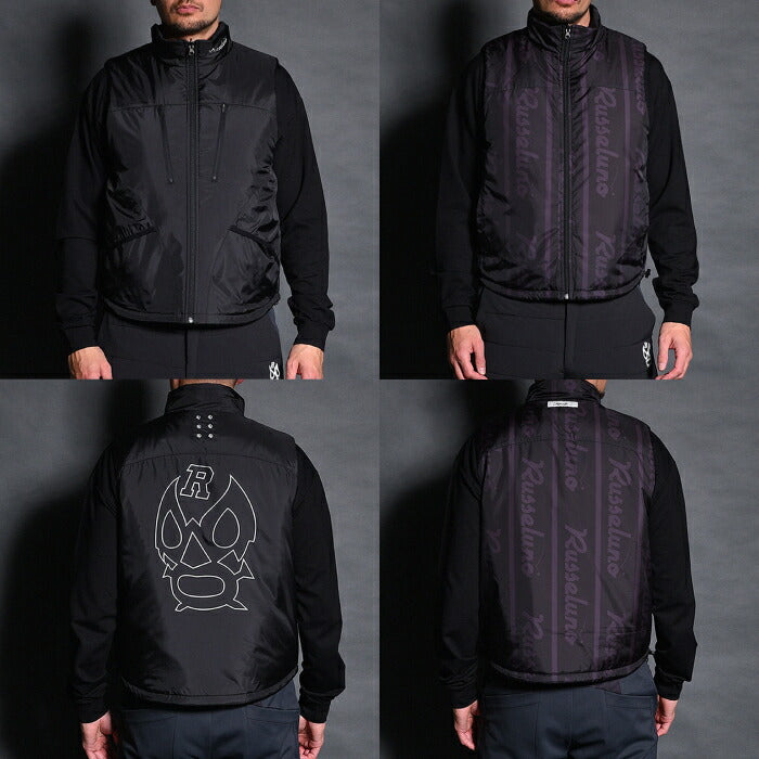 Russeluno ラッセルノ ゴルフウェア メンズ ウォームベスト REVERSIBLE PADDED VEST リバーシブル仕様 RS-2530201