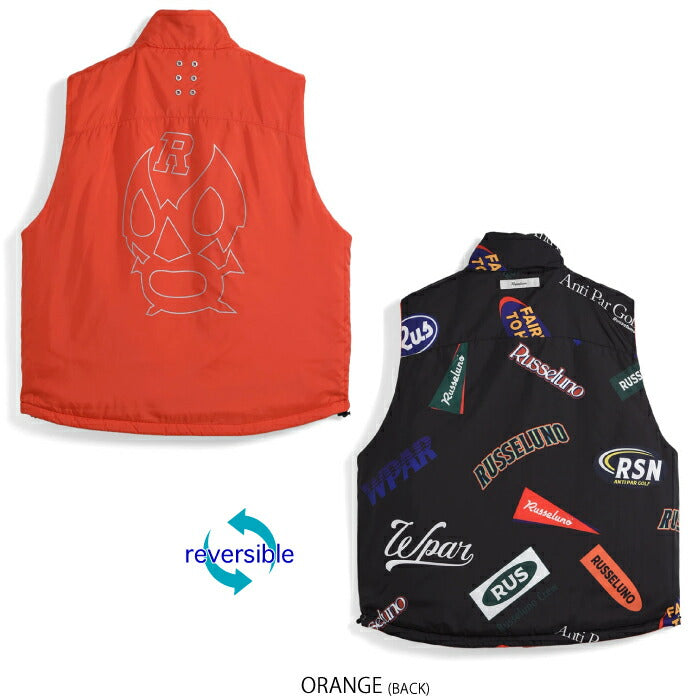 Russeluno ラッセルノ ゴルフウェア メンズ ウォームベスト REVERSIBLE PADDED VEST リバーシブル仕様 RS-2530201