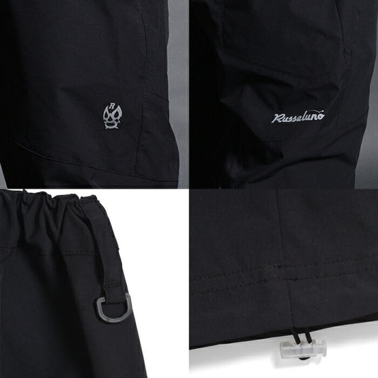 Russeluno ラッセルノ ゴルフウェア メンズ パンツ RIPSTOP WIDE TAPERED PANTS (SOLID) ストレッチ 吸湿 セットアップ対応 RS-2530705