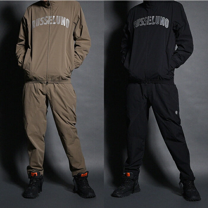Russeluno ラッセルノ ゴルフウェア メンズ パンツ RIPSTOP WIDE TAPERED PANTS (SOLID) ストレッチ 吸湿 セットアップ対応 RS-2530705