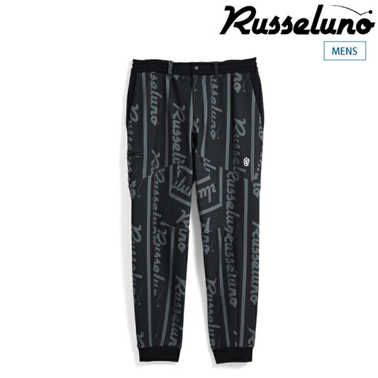 Russeluno ラッセルノ ゴルフウェア メンズ ロングパンツ LOGO STRIPE BONDING JOGGER PANTS 温性 防風性 2WAYストレッチ セットアップ対応 RS-2530709
