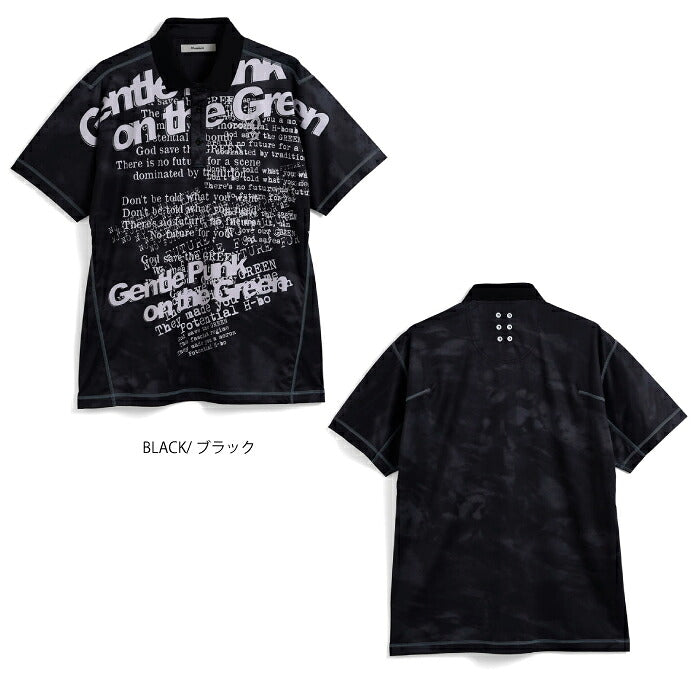 Russeluno ラッセルノ ゴルフウェア メンズ MARBLE SS POLO マーブルショートスリーブポロシャツ 半袖 レギュラーフィット 吸汗速乾性 RS-2610301