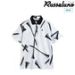 Russeluno ラッセルノ ゴルフウェア メンズ TEE PATTERN SS POLO ティーパターン ショートスリーブポロ 半袖シャツ レギュラーフィット 吸汗速乾性 ストレスフリーなパターン設計 rs-2610304