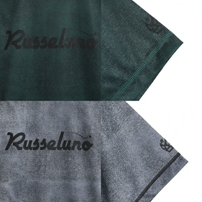 Russeluno ラッセルノ ゴルフウェア メンズ OG LOGO S/S MOCKNECK TEE オリジナルロゴ ショートスリーブモックネックティー 半袖シャツ ルーズシルエット ストレッチ 吸汗速乾性 rs-2610613