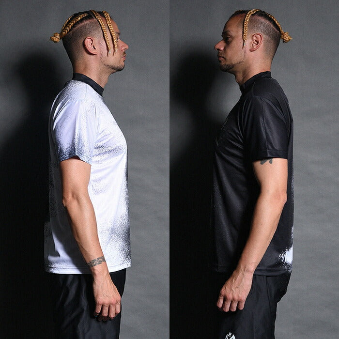 Russeluno ラッセルノ ゴルフウェア メンズ FADE PAINT SS MOCKNECK TEE フェードペイント SS モックネックティー 半袖 レギュラーフィット 吸汗速乾性 rs-2610614