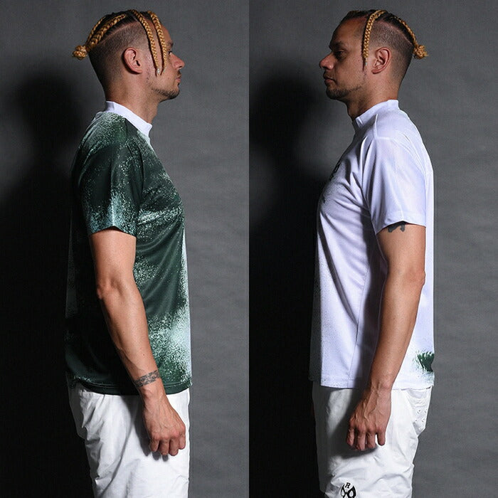 Russeluno ラッセルノ ゴルフウェア メンズ FADE PAINT SS MOCKNECK TEE フェードペイント SS モックネックティー 半袖 レギュラーフィット 吸汗速乾性 rs-2610614