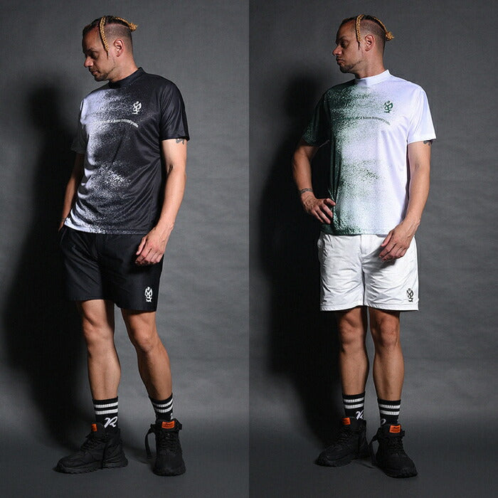 Russeluno ラッセルノ ゴルフウェア メンズ FADE PAINT SS MOCKNECK TEE フェードペイント SS モックネックティー 半袖 レギュラーフィット 吸汗速乾性 rs-2610614