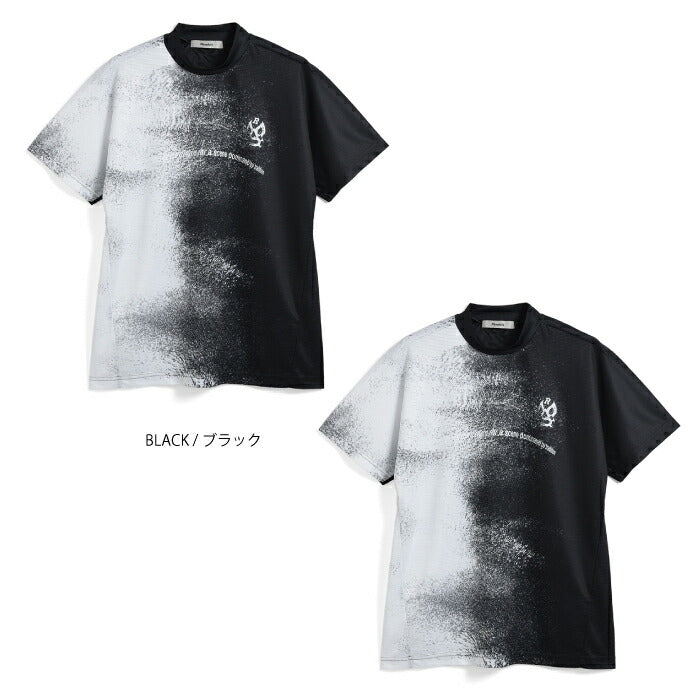 Russeluno ラッセルノ ゴルフウェア メンズ FADE PAINT SS MOCKNECK TEE フェードペイント SS モックネックティー 半袖 レギュラーフィット 吸汗速乾性 rs-2610614
