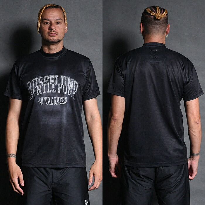 Russeluno ラッセルノ ゴルフウェア メンズ NOISY LOGO SS MOCKNECK TEE ノイジーロゴ SS モックネックティー 半袖シャツ レギュラーフィット 吸汗速乾性 rs-2610615