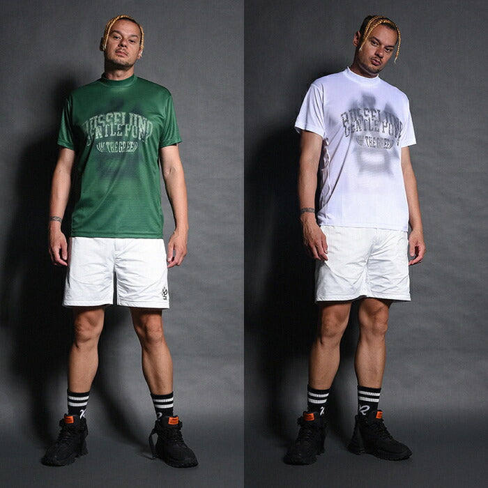 Russeluno ラッセルノ ゴルフウェア メンズ NOISY LOGO SS MOCKNECK TEE ノイジーロゴ SS モックネックティー 半袖シャツ レギュラーフィット 吸汗速乾性 rs-2610615