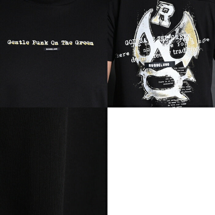 Russeluno ラッセルノ ゴルフウェア メンズ NOISY LUCHA S S MOCKNECK TEE ノイジールチャ ショートスリーブモックネックティー 半袖モックネックシャツ 吸汗速乾 ルーズシルエット rs-2610616