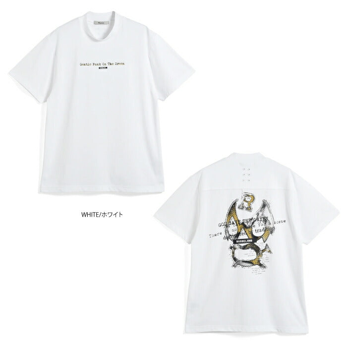 Russeluno ラッセルノ ゴルフウェア メンズ NOISY LUCHA S S MOCKNECK TEE ノイジールチャ ショートスリーブモックネックティー 半袖モックネックシャツ 吸汗速乾 ルーズシルエット rs-2610616