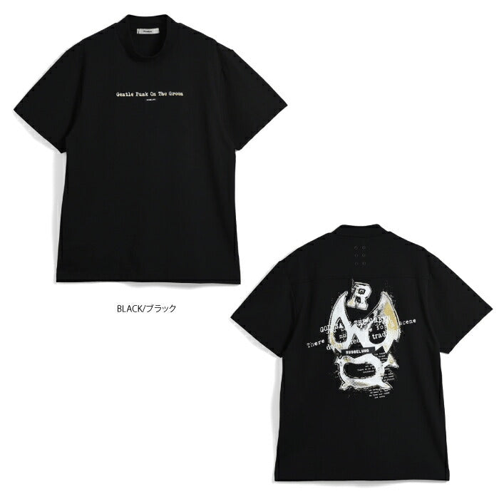 Russeluno ラッセルノ ゴルフウェア メンズ NOISY LUCHA S S MOCKNECK TEE ノイジールチャ ショートスリーブモックネックティー 半袖モックネックシャツ 吸汗速乾 ルーズシルエット rs-2610616