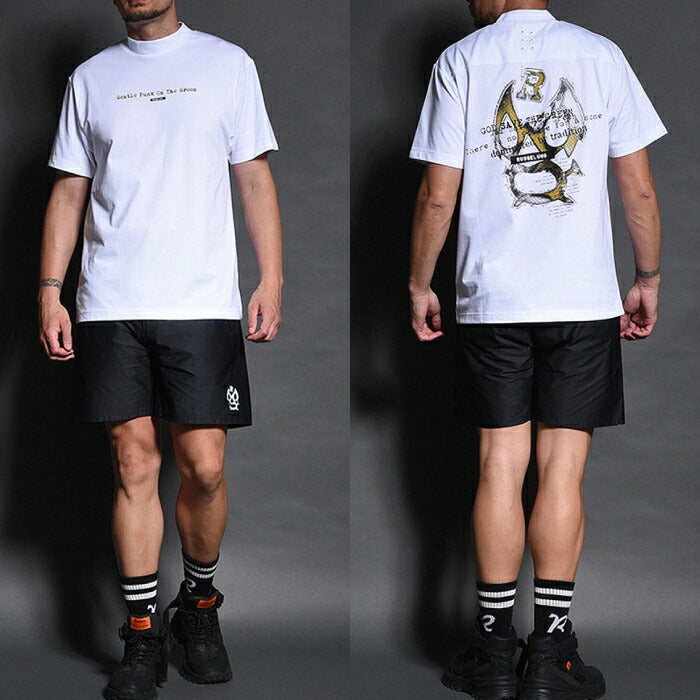 Russeluno ラッセルノ ゴルフウェア メンズ NOISY LUCHA S S MOCKNECK TEE ノイジールチャ ショートスリーブモックネックティー 半袖モックネックシャツ 吸汗速乾 ルーズシルエット rs-2610616