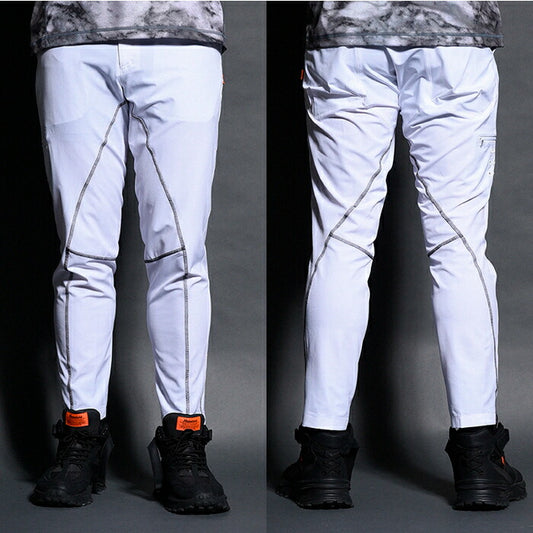 Russeluno ラッセルノ ゴルフウェア メンズ STITCH SLIM LONG PANTS ステッチスリムロングパンツ 2WAYストレッチ ウエストベルト部分ゴム仕様 rs-2610702