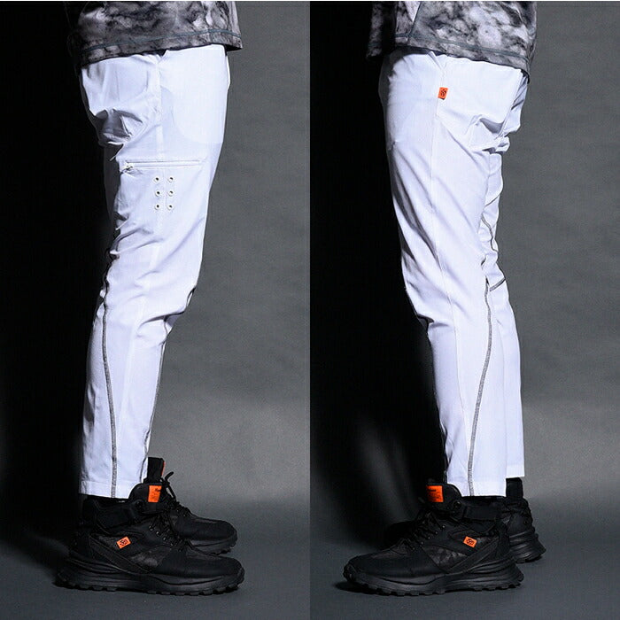 Russeluno ラッセルノ ゴルフウェア メンズ STITCH SLIM LONG PANTS ステッチスリムロングパンツ 2WAYストレッチ ウエストベルト部分ゴム仕様 rs-2610702